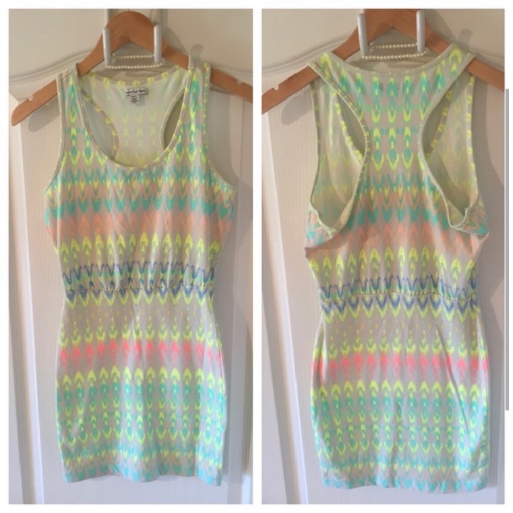 American Eagle Neon Tribal Print Summer Dress